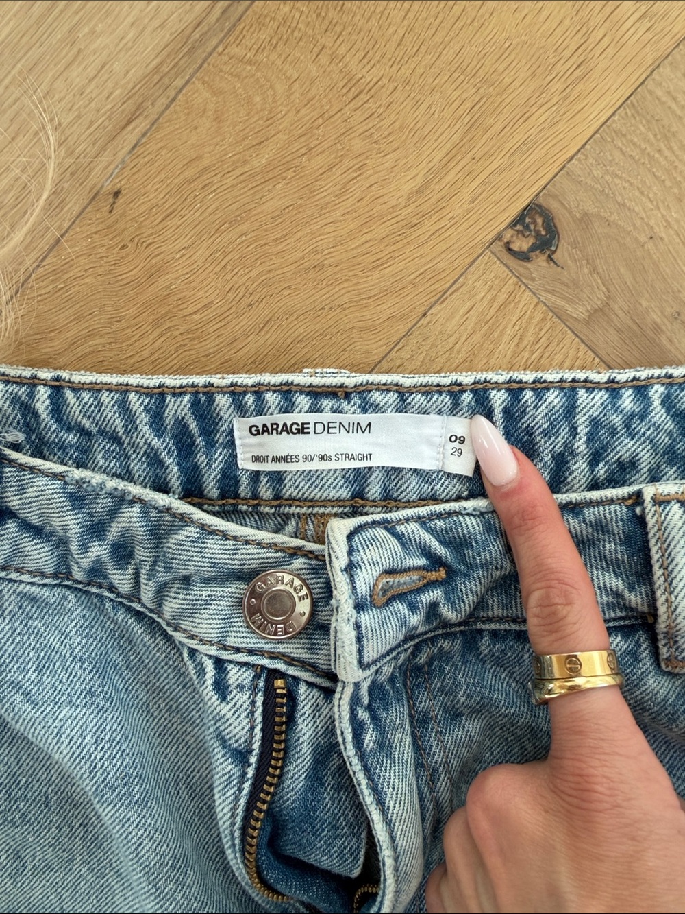 Garage Denim Light Wash Straight Leg Jeans